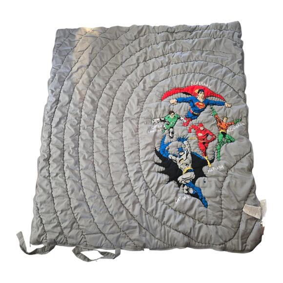 Pottery Barn Kids Justice League Sleeping Bag 57" X 26" Batman Superman - Picture 2 of 9